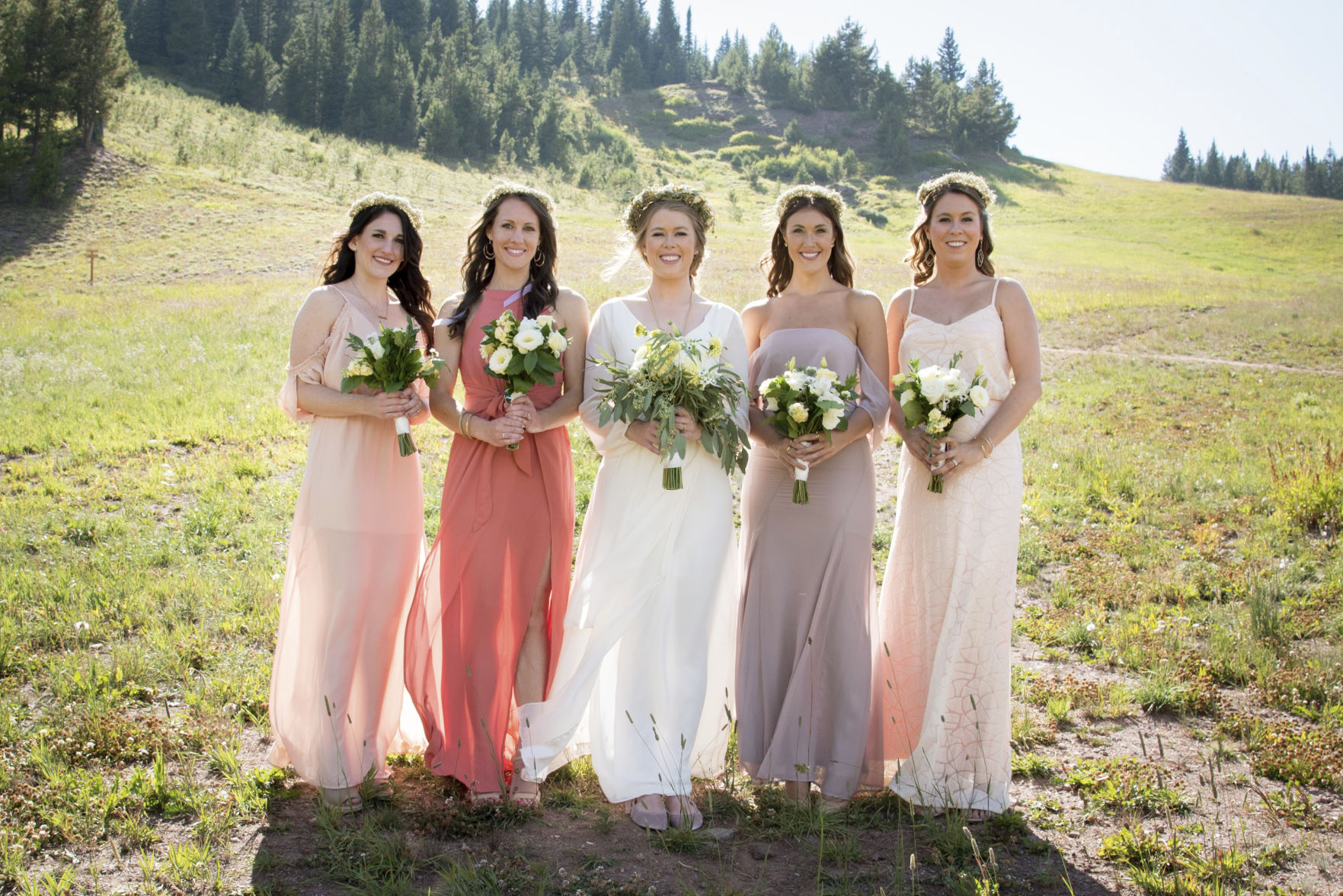 Weddings Mismatched Bridesmaids